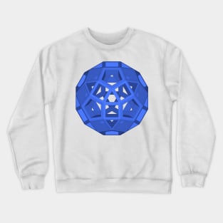 Gmtrx Seni Lawal blue v2 skeletal rhombicosidodecahedron Crewneck Sweatshirt